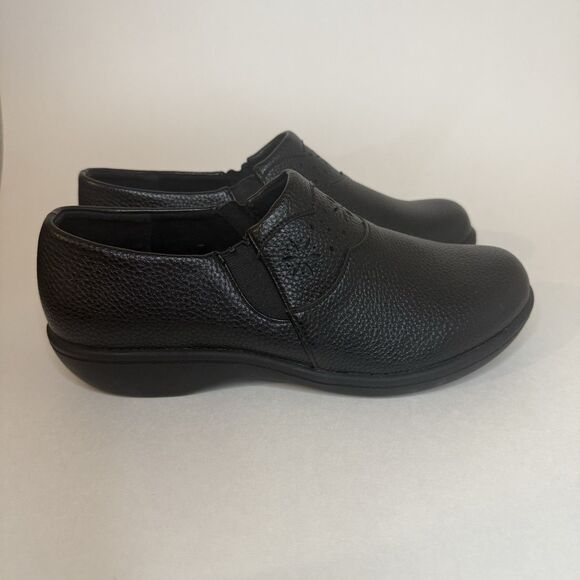 Flex Step Women Wide Black Shoes Loafers Size 7W With Memory Foam - Picture 4 of 13